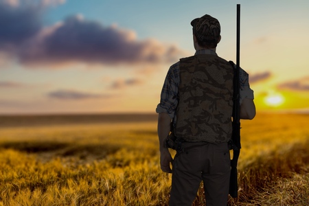 Hunter Looking for Deer in Texas